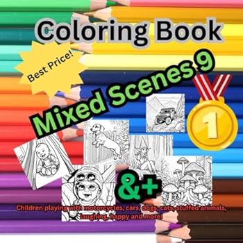 Paperback Coloring Book: Mixed Scenes 9 Book