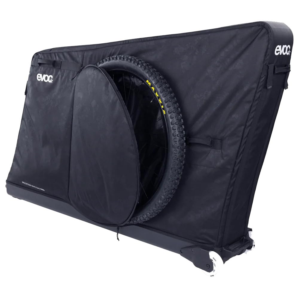 EVOC MOUNTAIN BIKE BAG PRO MTB Fahrrad-Transporttasche (Fahrradkoffer für Mountainbikes bis 130 cm Radstand, besonders leicht, kein demontieren von Lenker / Cockpit, Mountainbike Zubehör), Black