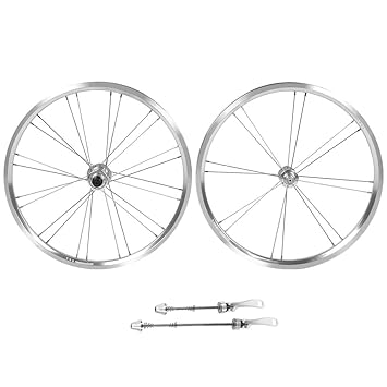Bike Wheel Set, 20 Inch Bike Wheelset, 8/9/10/11 Speed Accessory for Cyclists(Silver)