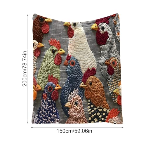 Couverture poulet en flanelle chaude et lavable pour canapé - 7