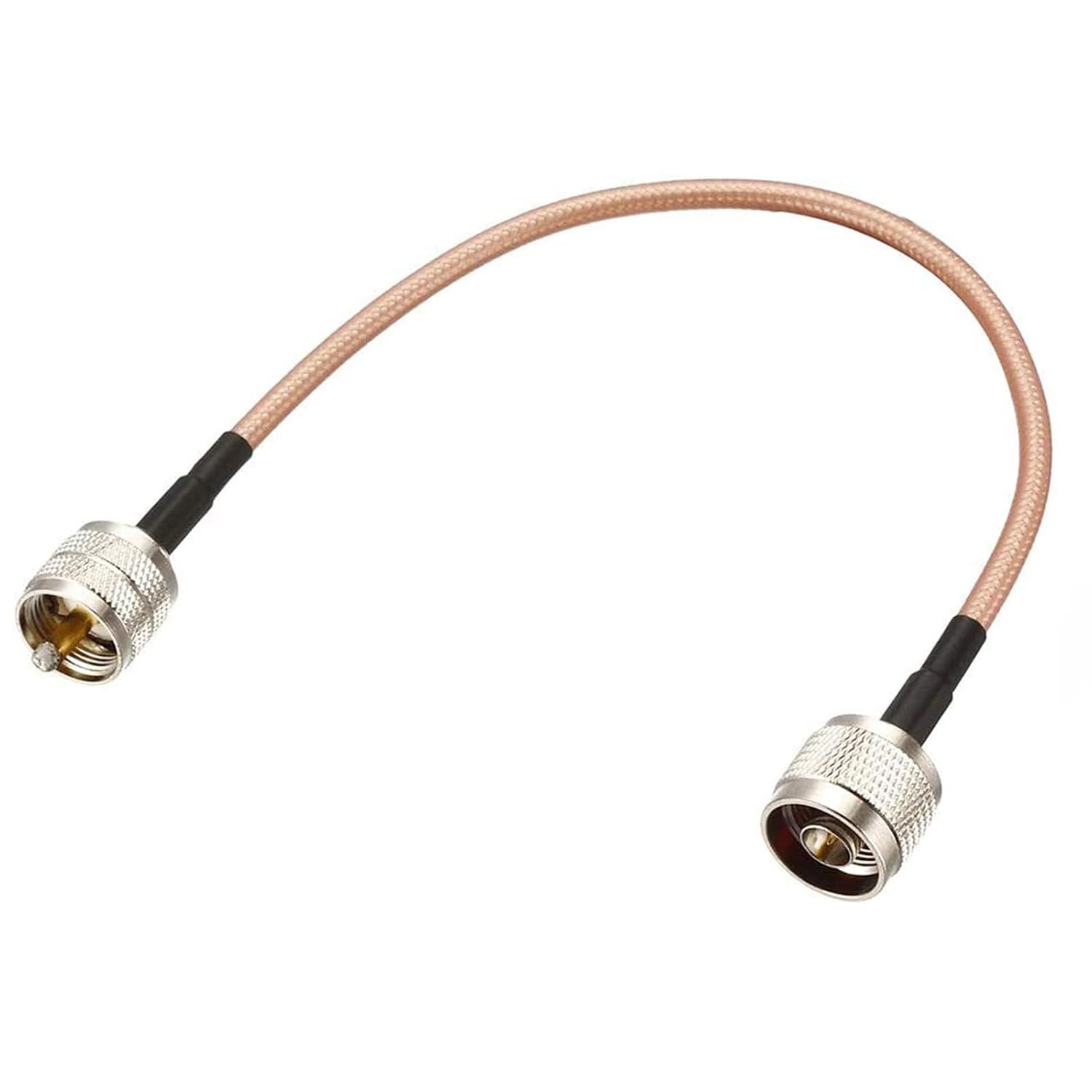 Coaxial Cable with PL259 Male to N-Type Male Connectors Low Loss Coax Cable RG400 50 Ohm 0.6M/2Ft