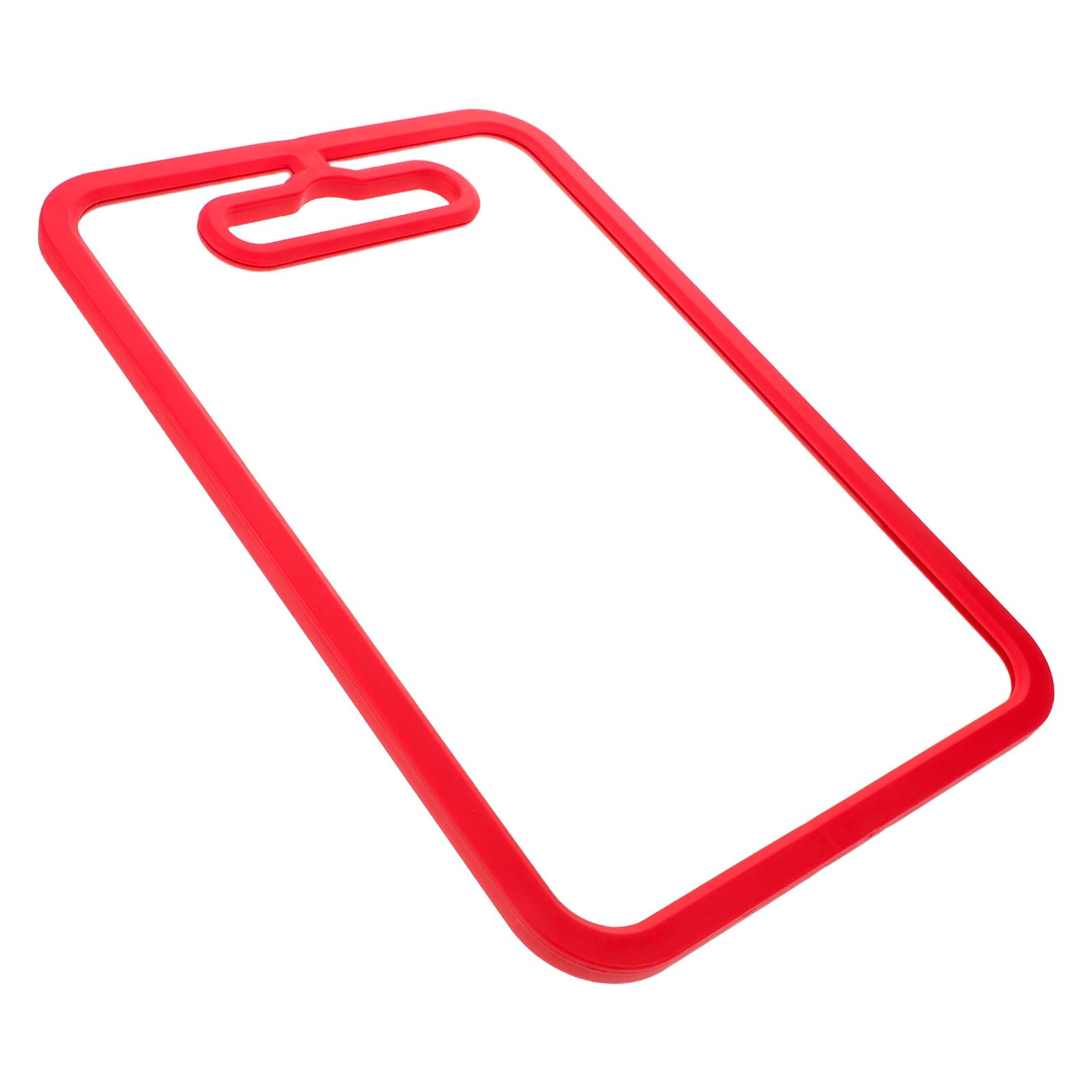 Tagliere in Vetro Temperato Reversibile Rosso, Doppia Faccia | Bordo in Silicone Antiscivolo, Superficie Liscia e Motivo Antiscivolo, Uso su Piani E’aperto