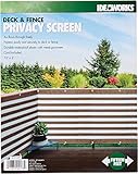 IdeaWorks New Deck & Fence Privacy Durable Waterproof Netting Screen with Grommets and Reinforced Seams (Brown), 15' x 3"