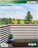 IdeaWorks New Deck & Fence Privacy Durable Waterproof Netting Screen with Grommets and Reinforced Seams (Brown), 15' x 3'