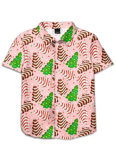 Image of Remimi Unisex Kids Halloween Shirt Boys Pumpkin Ghost Shirts Hawaii Button Up Tops 5-14 Years