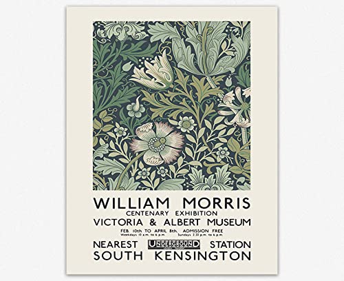 Poster William Morris Wall Art affiche vintage floral format A2