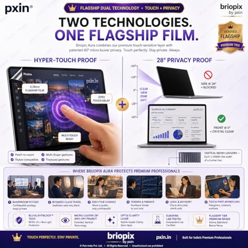 Image of Pxin Tablet Privacy Guard compatible with MICROSOFT Surface Pro 11 | Privacy screen protector | Anti Glare | Anti Spy Screen | Reduces blue light | 360 degree Privacy Screen | Eye Protection