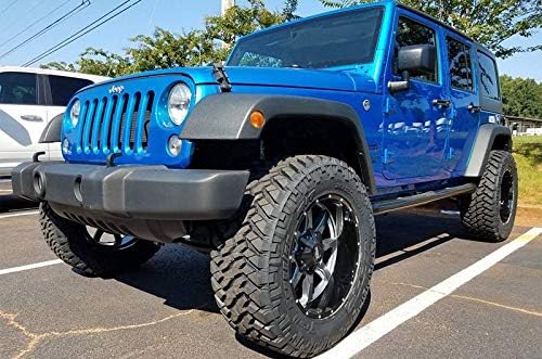 Miniatura 4 de MO970 17 x 8 pulgadas, patrón de pernos 6 x 1355.5, compensación 0, labio negro brillante con centro gris brillante, juego de 1