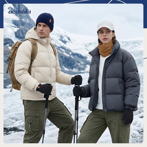 Image of ACUSHLA 100% Merino Wool Glove Liner Touchscreen Winter Light Ski Men Women