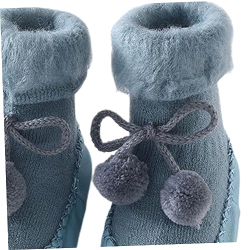 Warm Shoes Socks Boy Girl Prewalker Non-skid Slippers Long Socks for Months Boy Girl3