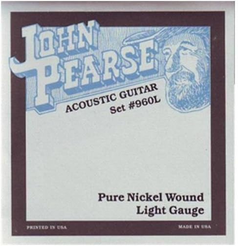 John PearseStrings Strings 960L For Acoustic Guitar - Pure Nickel Wound - Light Gauge 012/054