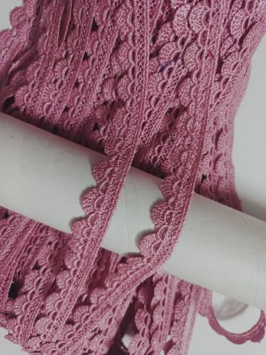 Image of Swag White Cotton Trim Laces and Borders Material for Saree Border, Suit, Kurta, Dupatta, Blouse, Gown, Lehenga & Neckline (Dark Peach, 9 Meter)