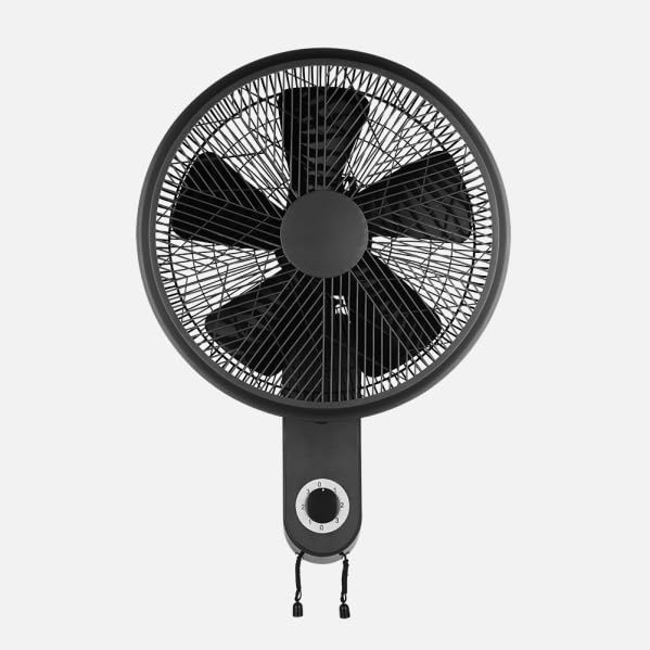 ABRILA Ventilador Pared Alzir 50w Negro 3vel 5asp, wentylator