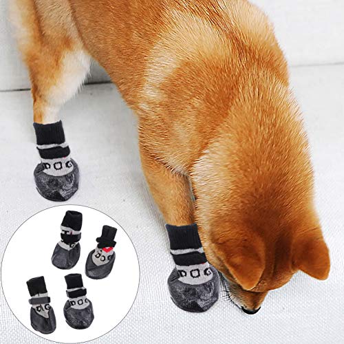 UKCOCO 4 Peças de Meia de Cachorro Botas de Cachorro Anti-Derrapantes Com Alças Ajustáveis â€‹â€‹Pro