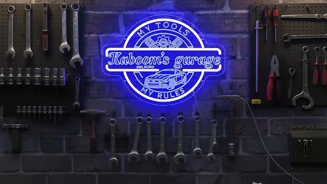Custom Garage Neon Sign for Wall Decor, Personalized Garage LED