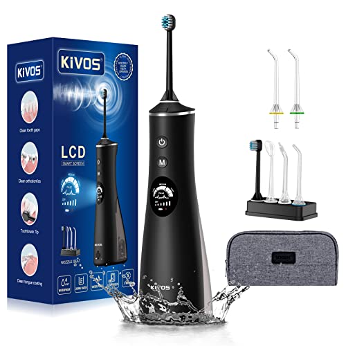 口腔洗浄器 ジェットウォッシャー KiVOS ウォーターフロス 口腔洗浄機 風呂 フロス マウスウォッシャー 歯間 口 こうくう洗浄機 水流歯ブラシ 黒 2022年モデル