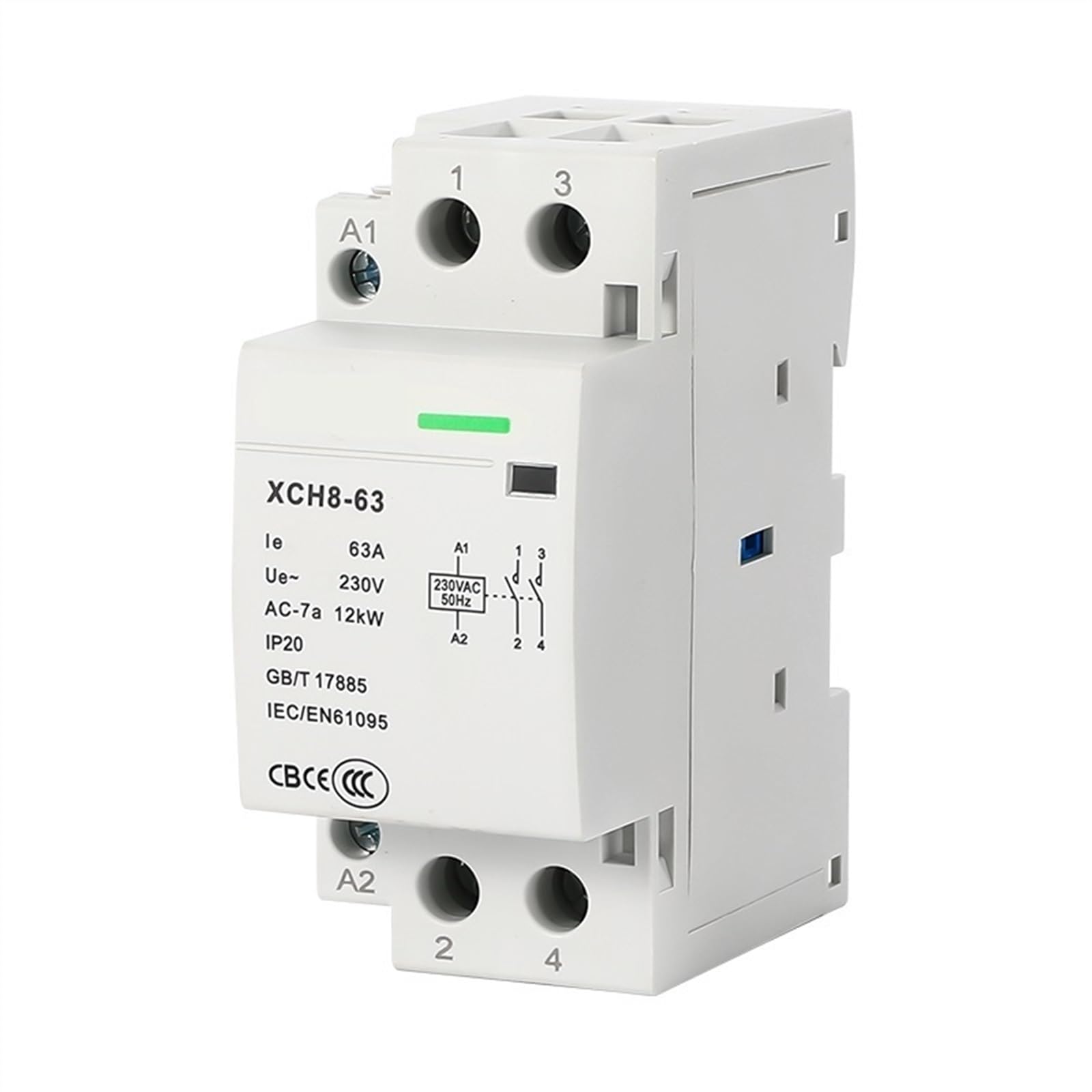 Modułowy stycznik AC do użytku domowego na szynie DIN 2P 1 sztuka 32A/40A/63A 220V/230V 50/60HZ 1NO 1NC 2NO 2NC(32a 2nc)