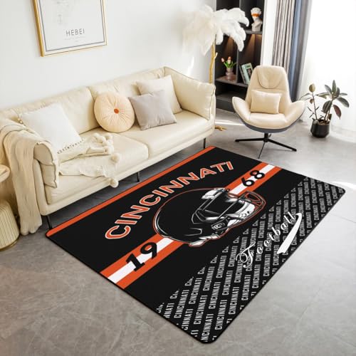 Feelyou Football Area Rug 5x7 Polyester Cincinnati Living