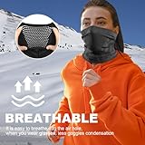 WTACTFUL Winter Neck Gaiter Neck Warmer Half Face Ski Mask Cover Shield for Cold Weather Windproof Tube Bandana Balaclava for Running Skiing Hunting Snowboarding Cycling Motorcycle Riding All Black - Image 5