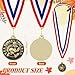 Kigeli Turkey Trot Medals 2'' Thanksgiving Turkey Medals Turkeys Gold Award Bowl Prizes Trophies with Ribbon Bulk for Thanksgiving Trot Bowl, Community Holiday Events, Sports Day Prizes (1)