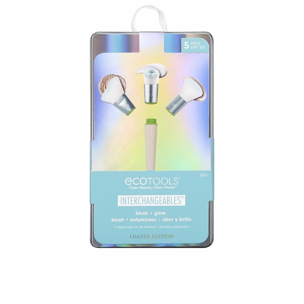 Ecotools Limited Edition Holidays: Blush & Glow Kit? - Kit 5 Interchangeable Face Brushes Ecotools