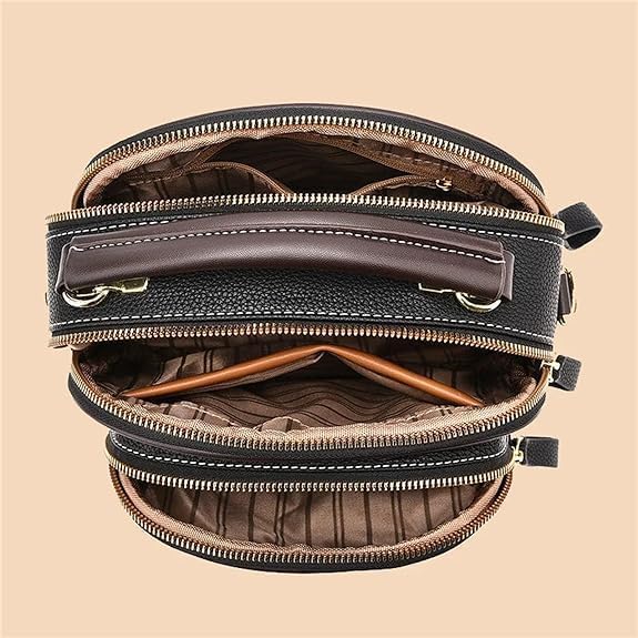 Gpmsign Leather Bag,Gpmsign Bags, Crossbody Leather Bags For Women, Compartment Adjustable Wide Shoulder Strap Leather Bag