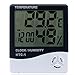 Produktbild D&F Elektronischer LCD-Bildschirm Digitale Temperatur Feuchtigkeitsmesser Thermometer mit Weckerfunktion