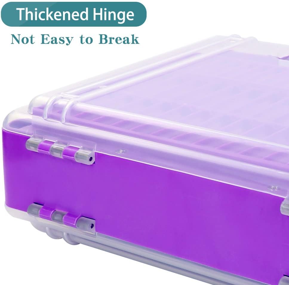 X-Value Battery Organizer Case, Batteries Storage Organizer Box with Tester, Portable Holds 230 Battary ?AA AAA C D 9V (Not Includes Batteries) (Purple)