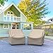 Budge P1W01PM1-2PK English Garden Patio Chair Cover, Heavy Duty and Waterproof, Tan Tweed, Medium (Pack of 2)
