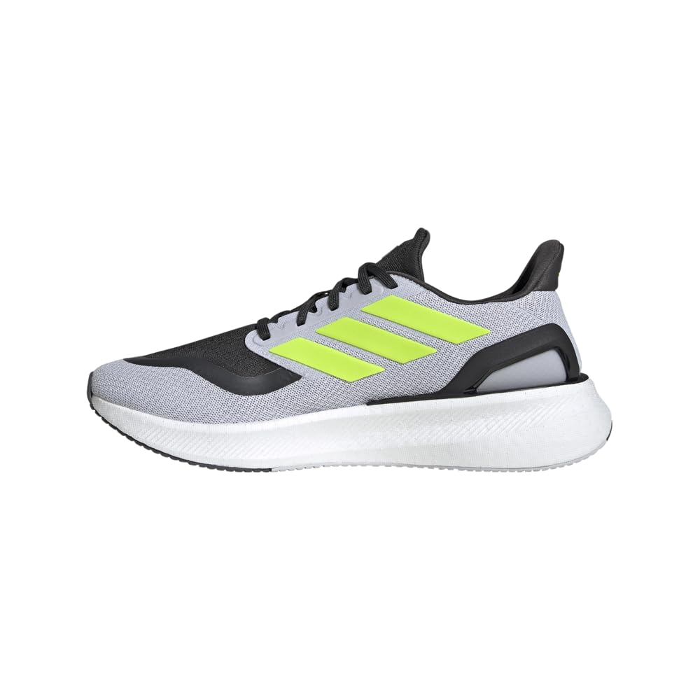 Adidas Men's Pureboost 5 Running Sneaker, Dash Grey/Lucid Lemon/Carbon, 11.5