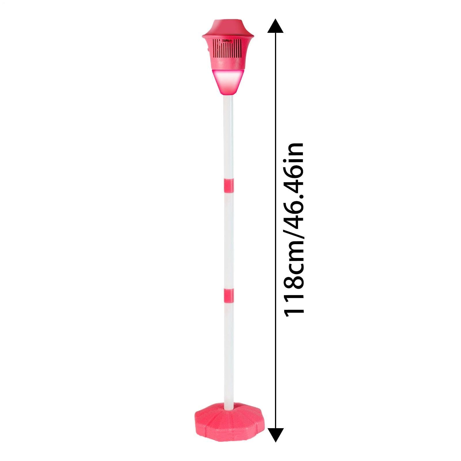 Standing Bubble Machine, Bubble Maker Stand with LED Lights, Automatic Bubbles Torch Garden Lamp, Road Lamp Shape Bubbles Blower, for Birthday Party, Backyard, Lawn, Park(Red) — view 3