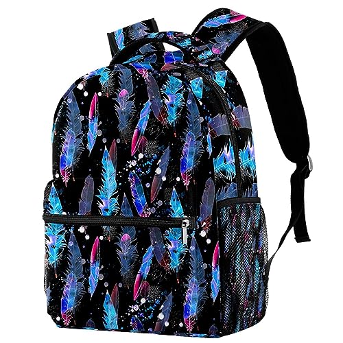 Sac à dos de voyage Campus plumes bleues 29x20x40cm pour fille et garçon