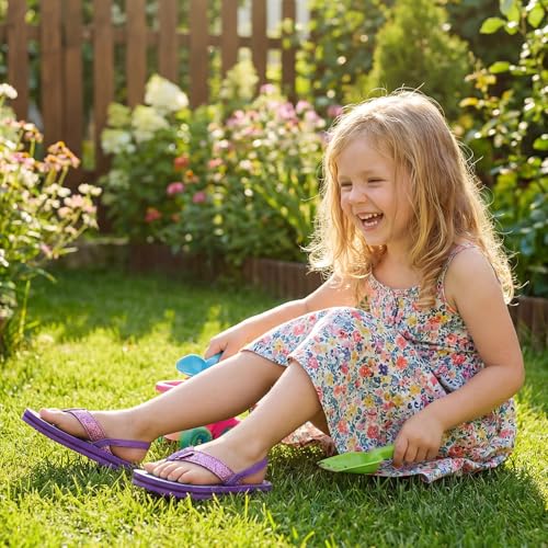 Image of WateLves Girls & Boys Kids Flip Flop summer Slide Sandals Slip on Suitable for Bath Shower Beach pool (Little Kid /Big Kid)