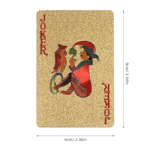 SOIMISS Goldfolie Pokerkarten mit Golddrachen Design Wasserdichtes Tragbares für Party und Familienunterhaltung Langlebig und Komfortabel als Geschenk – Bild 3