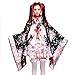 Produktbild tzm2016 Japanischer Kimono mit Kirschblütenmuster, Anime, Cosplay, Lolita, Halloween, Verkleidung, Kostüm, Schwarz , M