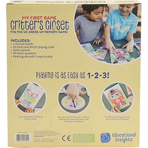 Educational Insights My First Game: Critter’s Closet, First Memory Game, Toddler Toys, Ages 3+ - Image 4
