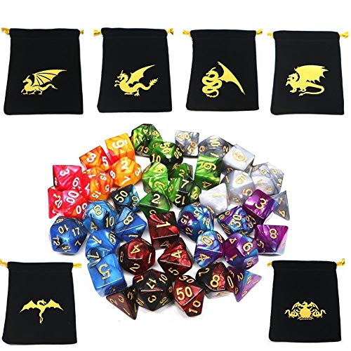 ECIDICE Dadi da Gioco, Poliedrici Doppio-Colore