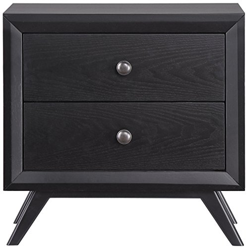 Modway Mod-5240 Tracy Mid-Century Modern Wood Nightstand In Black #TOP4