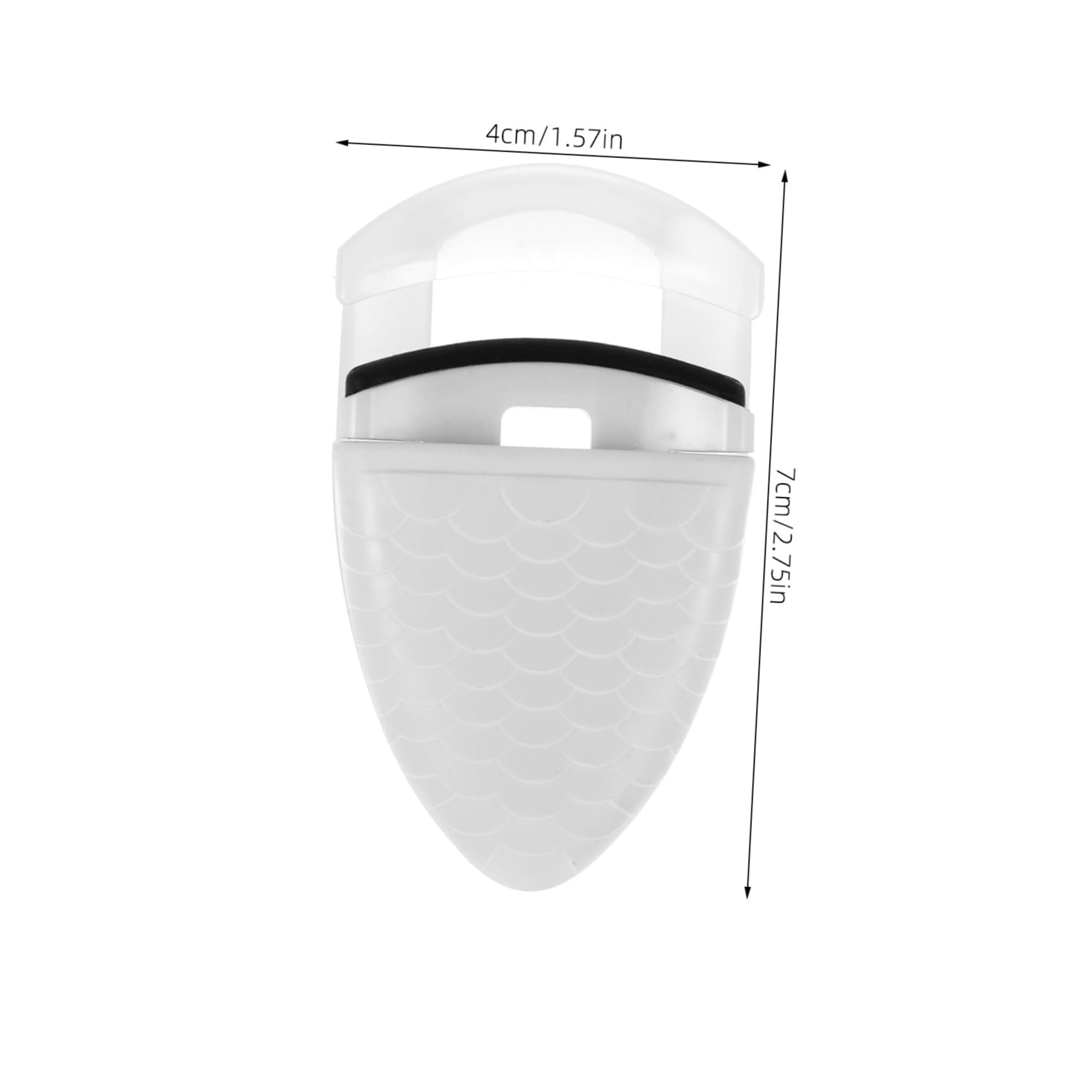 CALLARON Mini Asian Eyelash Curler Small Lash Curler for Travel Fish Scale Pattern No Pinching or Pulling Versatile Styling Tool