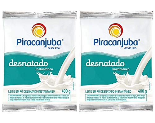 Piracanjuba Leite Desnatado em Po || Leche desnatada en polvo (paquete de 2)