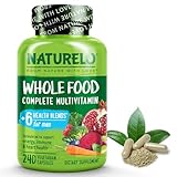 NATURELO Mens Multivitamins - Whole Food Multivitamin for Men with Vitamins, Minerals - 240 Vegetarian Capsules for Energy, Brain, Heart, Eye Health*