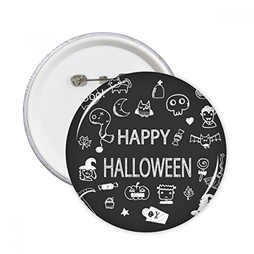 Pins ronde bonne peur des fantômes d'Halloween badge bouton vêtements décoration multicolore