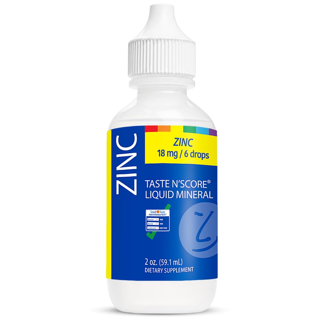 Taste N' Score Zinc Liquid Ionic Mineral Supplement; 100% Pure; 18 mg; 118 Servings Zinc Mineral