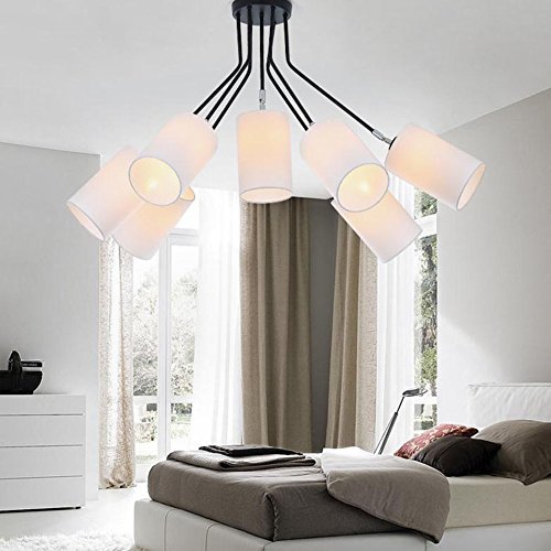 Lustre Moderne Contemporain à 7 lumières, encastré au Plafond, pour Salon ou Chambre à Coucher.