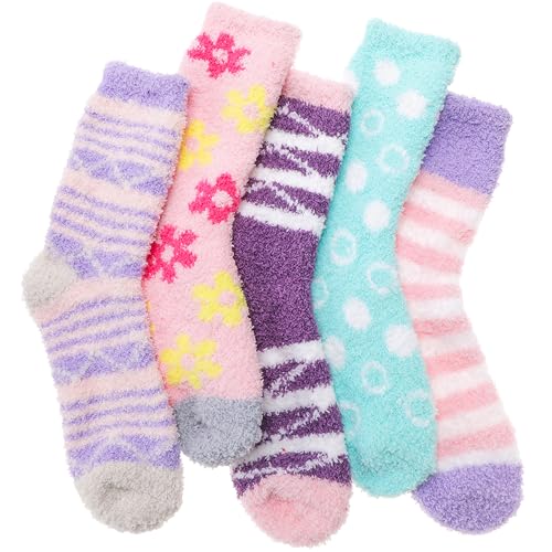 Image of Fuzzy Slipper Socks Thick Fluffy Warm Winter Cozy Plush Soft Sleep Home Socks for Women Men