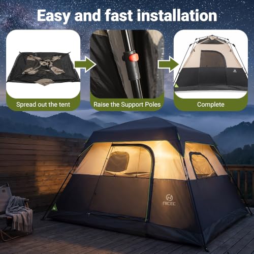 Nice C Instant Carpa Cabina para Camping de 4/6/8 Personas miniatura 5