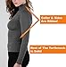 Winter Warm Brushed Fleece Long Sleeve Turtleneck Mock Neck Top Shirt (Grey)