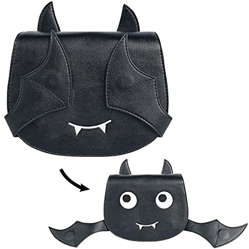Banned Alternative Release The Bats Mujer Mochila Bandolera Negro 100% poliuretano