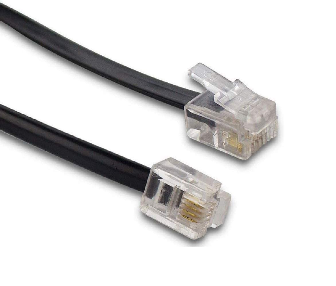 ikis Telephone Landline Extension Cord Cable Landline Wire with Standard RJ-11 Plugs, High-Speed Internet Modem Cable,Pack of 1 (1.5Meter)-image-48