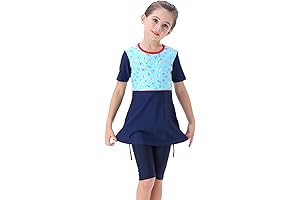 Kids Girls Modest Swimwear relibeauty Swimsuit Muslim Bathing Suit